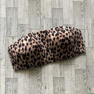 Victoria's Secret Leopard Print Strapless Bandeau Bra - Brown & Black